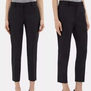 Theory Classic Crop Wool Blend Tailored Pants Size 10 Workwear Black